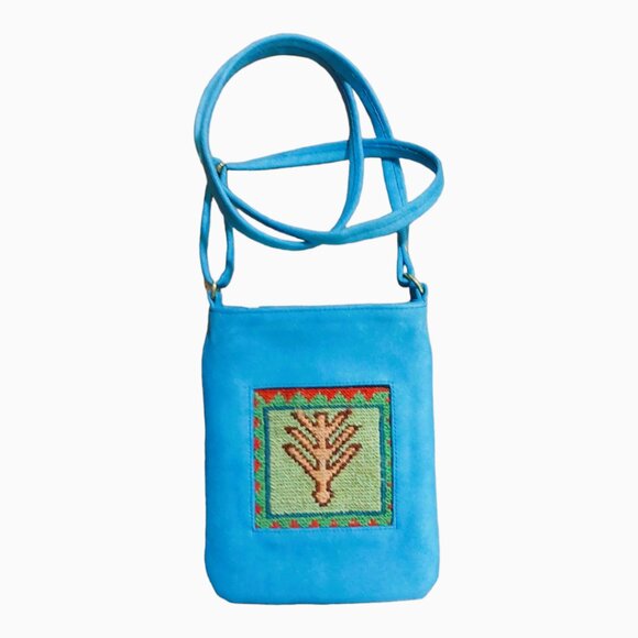 Handwoven Wool Kilim Unisex Crossbody Bag - Picture 1 of 4